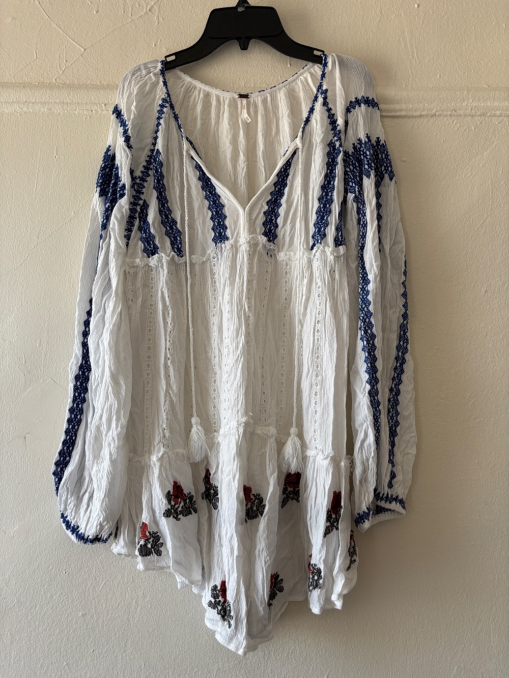 Free People Embroidered Wild Horses Mini Dress